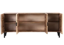 INTERhome Sideboard SANTA CRUZ 177 x 78 cm Mango massiv/schwarz