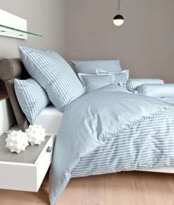 Janine Mako-Satin-Bettwäsche MODERNCLASSIC 135 x 200 cm blau