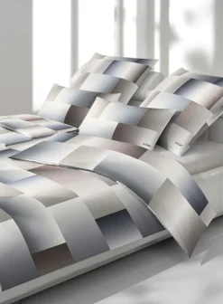 JOOP! Satin-Bettwäsche RANGE 155 x 220 cm braun/grau