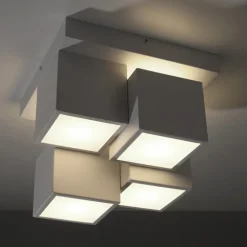 JUST LIGHT LED Deckenlampe TETRIS 30 x 30 cm weiß