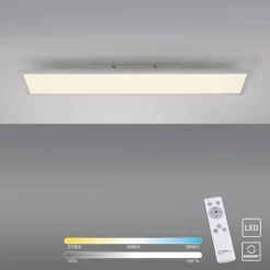 JUST LIGHT LED Deckenlampe FLAT 25 x 100 cm weiß