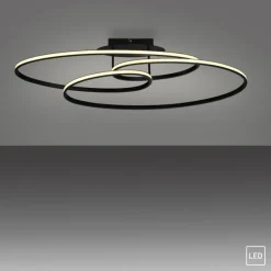 JUST LIGHT LED Deckenlampe LUMACA 81 x 30,5 cm schwarz