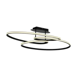 JUST LIGHT LED Deckenlampe LUMACA 81 x 30,5 cm schwarz