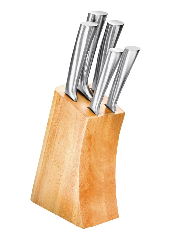 JUSTINUS Messerblock NEW STEEL 6-teilig Edelstahl