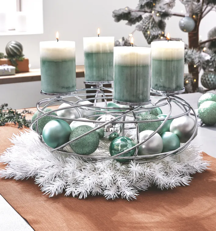 JUSTINUS Weihnachten Adventskranz LIFE STYLE 35 cm schwarz