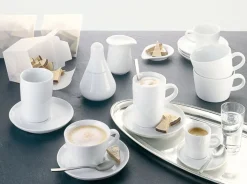KAHLA Cappuccinotasse FIVE SENSES weiß 6er Set Porzellan