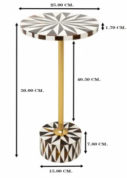 Kare Design Beistelltisch DOMERO STAR 25x50 cm bunt