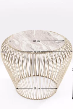 KARE DESIGN Beistelltisch rund 43 cm goldfarbig