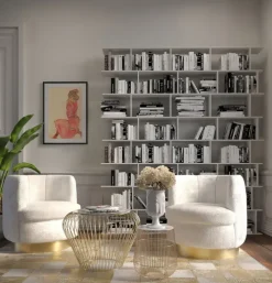 KARE DESIGN Beistelltisch rund BEAM 35 x 32 cm Stahl gold