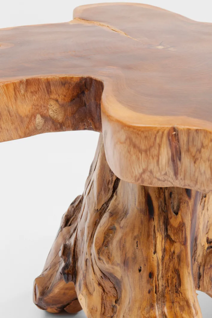 KARE DESIGN Beistelltisch TREE 40 x 40 cm Teak Massivholz