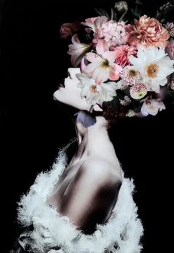 KARE DESIGN Bild FLOWERY BEAUTY schwarz