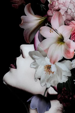 KARE DESIGN Bild FLOWERY BEAUTY schwarz