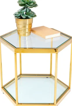 KARE DESIGN Couchtisch COMB 45 cm goldfarbig