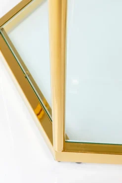 KARE DESIGN Couchtisch COMB 45 cm goldfarbig