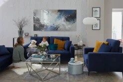 KARE DESIGN Couchtisch CRISTALLO 45 x 80 cm Edelstahl/Glas weiß