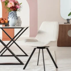 KARE DESIGN Drehstuhl BARON creme