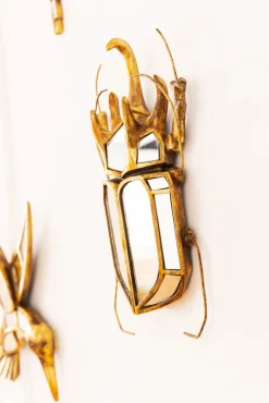 KARE DESIGN Wandschmuck BEETLE 36,5 x 27,5 cm goldfarbig