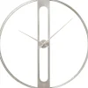 KARE DESIGN Wanduhr CLIP 60 cm silberfarbig