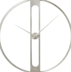 KARE DESIGN Wanduhr CLIP 60 cm silberfarbig