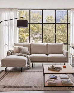 Kave Home Couchtisch YOANA 80 x 80 cm Eiche braun