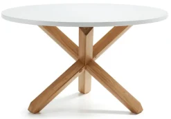 Kave Home Esstisch rund LOTUS 120 cm Buche NB /weiß NB