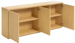 Kave Home Sideboard ABILEN 180 x 75 cm Eiche braun