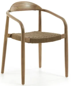 Kave Home Stapelstuhl Garten NINA 4er Set braun