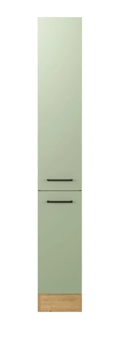 Küche Apotheker-Hochschrank Fiona 200 cm Eiche / grün