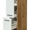 Küchen Apothekerschrank AVILA Eiche /weiß matt