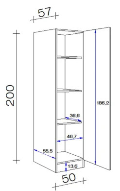 Küchen Geschirrschrank NANO Buche
