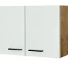 Küchen Hängeschrank AVILA 80 cm Eiche /weiß matt