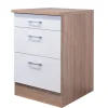 Küchen Unterschrank Jack 60 x 85 cm Eiche/ weiß