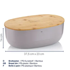 kela Brotkasten NAMUR 23 x 37,5 cm Kunststoff dunkelgrau