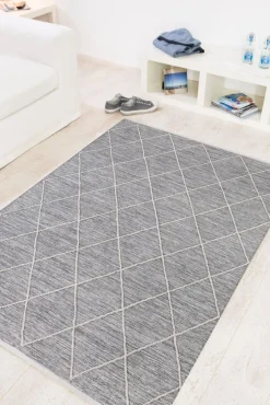 Kelim-Teppich TRELLEBORG 170 x 240 cm grau