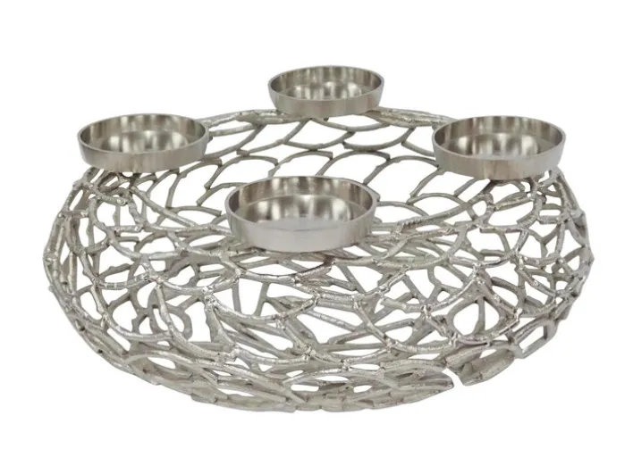Kerzenständer TWIG 53 cm silberfarbig