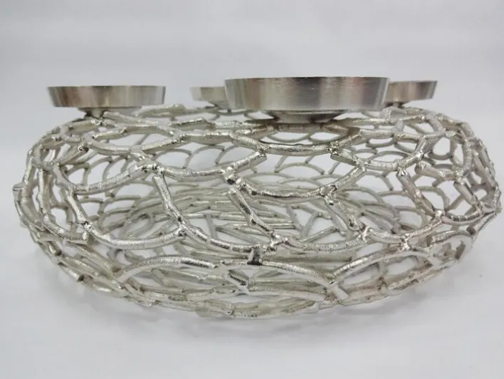 Kerzenständer TWIG 53 cm silberfarbig