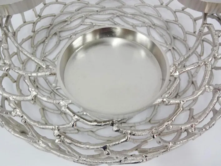 Kerzenständer TWIG 53 cm silberfarbig