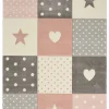 Kinderteppich KIDS STARS 120 x 170 cm rosa