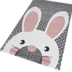 Kinderteppich PASTEL KIDS HASE 80 x 150 cm grau