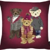 Kissenhülle BÄRENFAMILIE 46x46cm rot