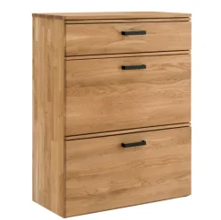 Klappenkommode LIDO 80 x 108 cm Astige Eiche massiv naturbelassen geölt