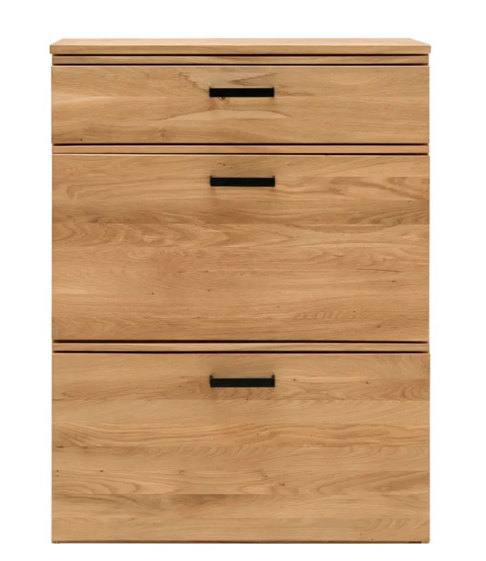 Klappenkommode LIDO 80 x 108 cm Astige Eiche massiv naturbelassen geölt