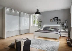 Kleiderschrank 250 x 217 x 67 cm Holznachbildung grau/weiß