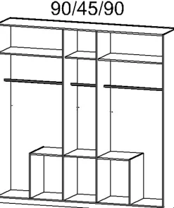 Kleiderschrank BINGEN 226 x 229 cm Sonoma Eiche