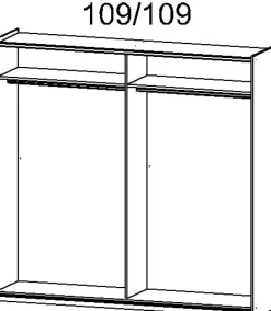 Kleiderschrank KRONACH 2-türig Grau metallic NB