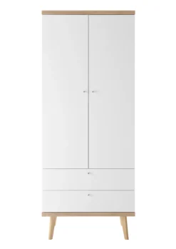 Kleiderschrank LENA_MERLE Eiche Riviera NB/ weiß matt