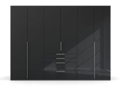 Kleiderschrank PURISMA Graphitgrau/ Glas Graphitgrau