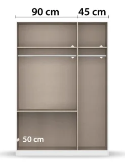 Kleiderschrank SELF DARIA 136 x 197 cm Alpinweiß