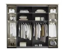 Kleiderschrank STYLE 267 x 225 cm Anthrazit/ Viking Oak hell