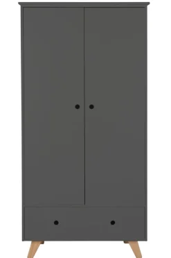 Kleiderschrank TIPI 95 x 190 x 50 cm grau